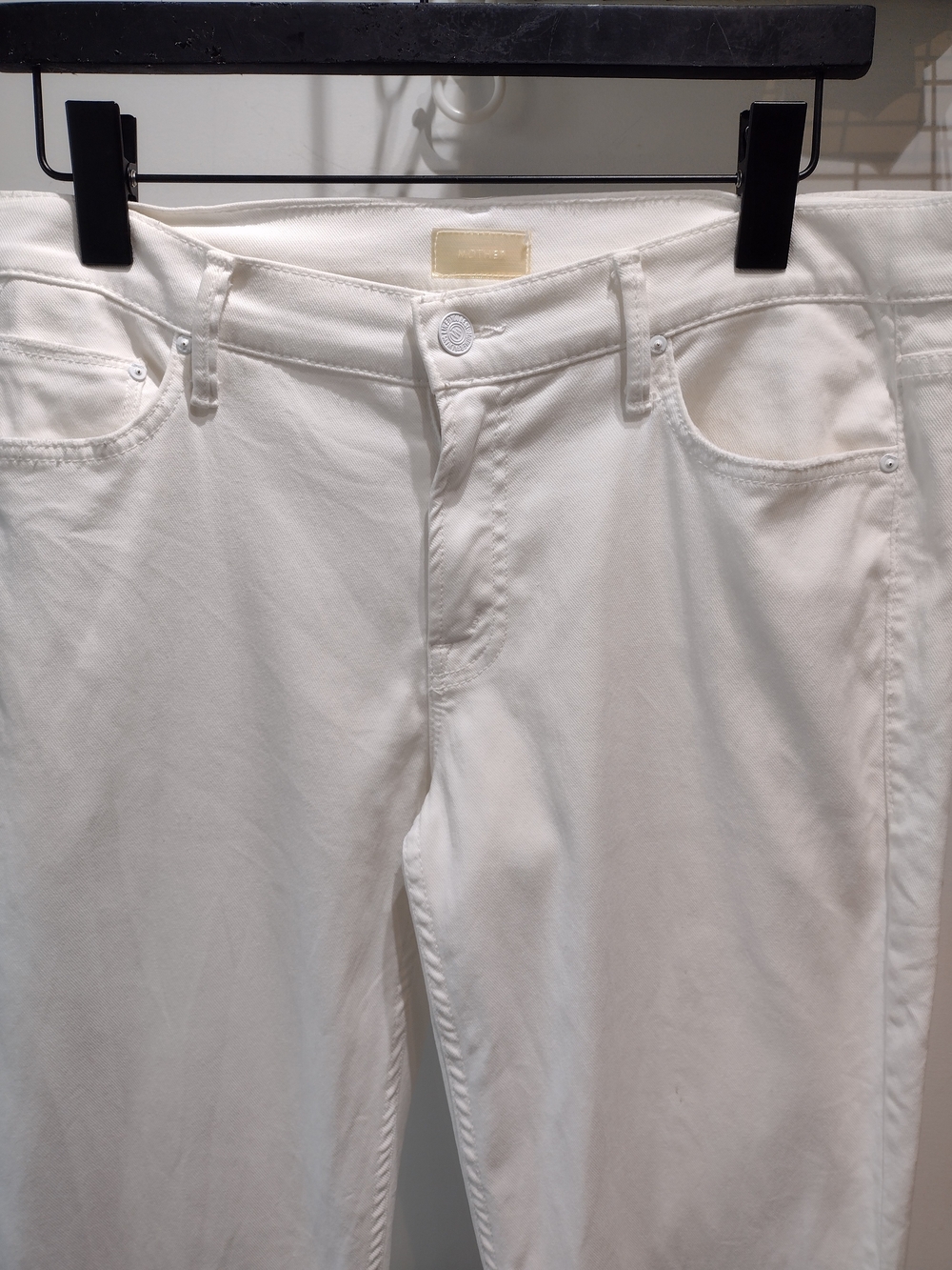 MOTHER Denim The Dropout Relaxed Boyfriend Jeans White (Sz 29) Premium Denim - Picture 5 of 11